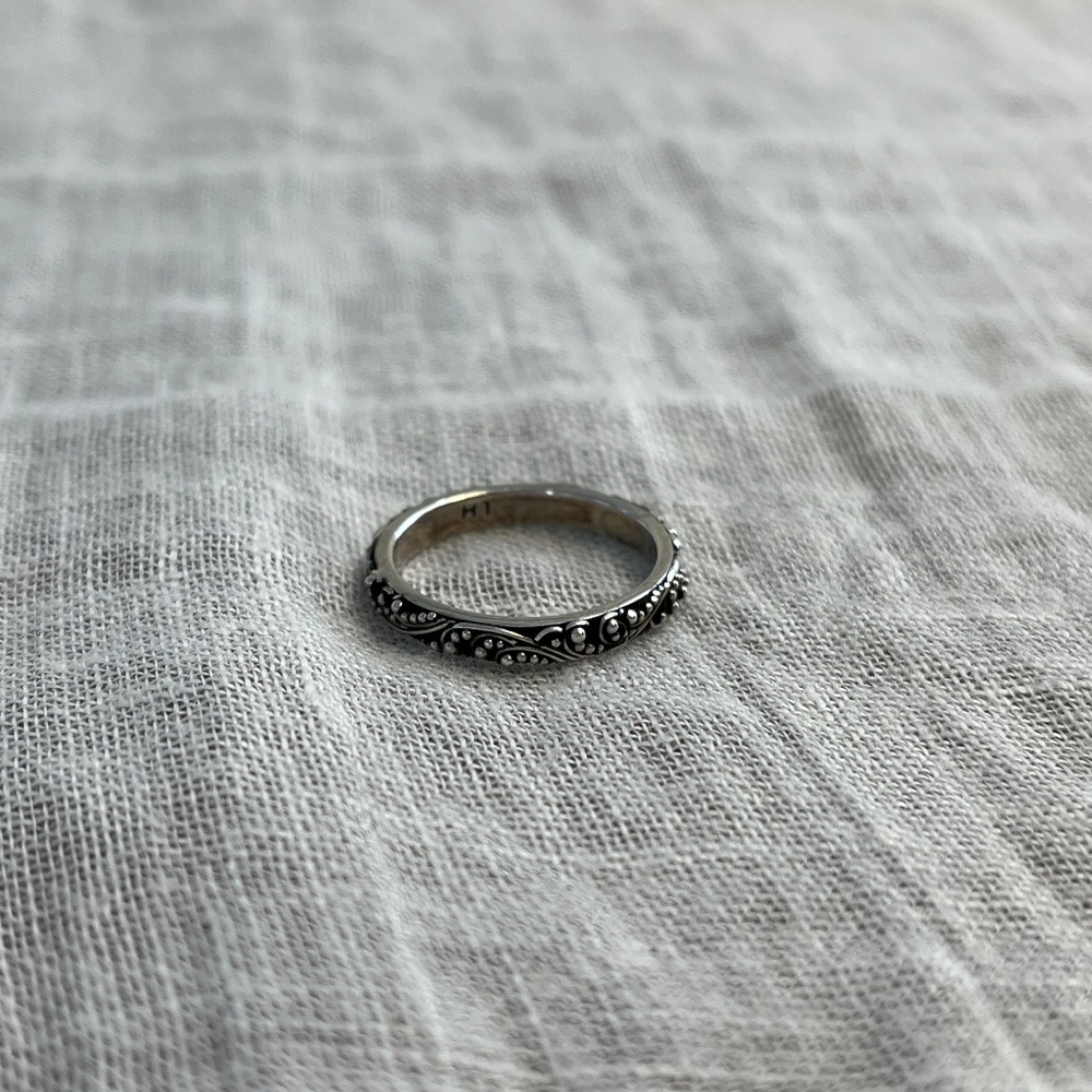 Lois Hill Jewelry Sterling Silver 925 Filigree Handcarved Ring